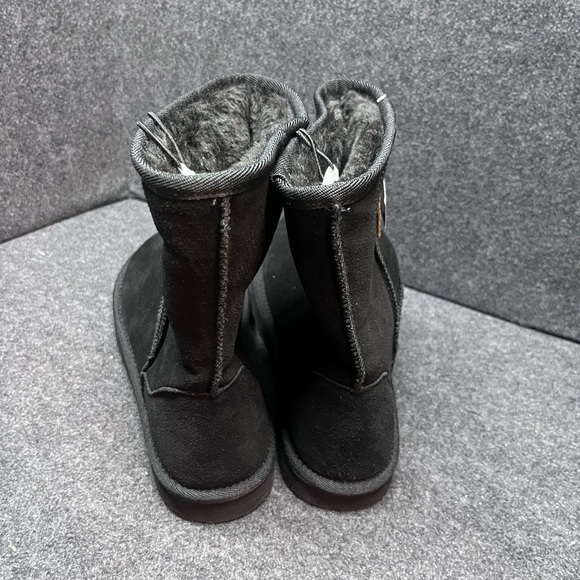 NWT genuine leather faded glory black boots size 10 - Picture 3 of 7